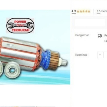 

Armature WIPRO W9180 Gergaji Circular Saw Angker Tengah W 9180