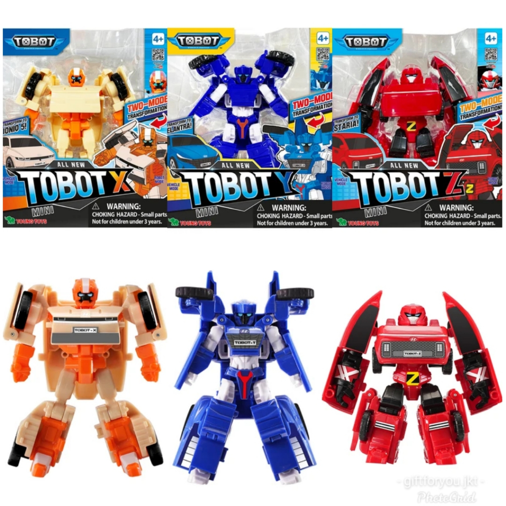 Tobot Robot X Y Z New Mini Mainan Anak Toy Kid Mobil Super Hero Action Figure Car Young Toys Creativ