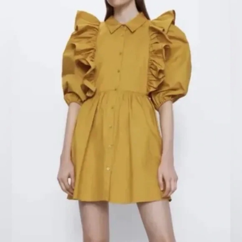 ZARA_Ruffle dress