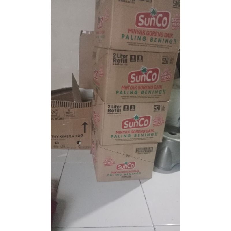 

Minyak goreng sunco 2 liter kemasan 1 dus isi 6 pcs.