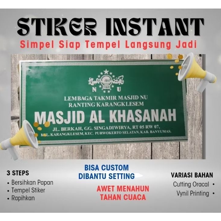 

STIKER REKLAME INSTAN PAPAN PLANG BILLBOARD NAMA INDOOR OUTDOOR METERAN CUSTOM - BCD STUDIO