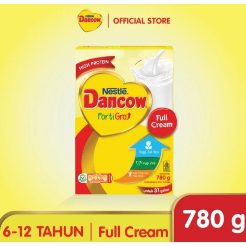 

Nestle DANCOW FortiGro FULL CREAM, Untuk Anak Usia, 6-12 Tahun, Ukuran : 780 gram