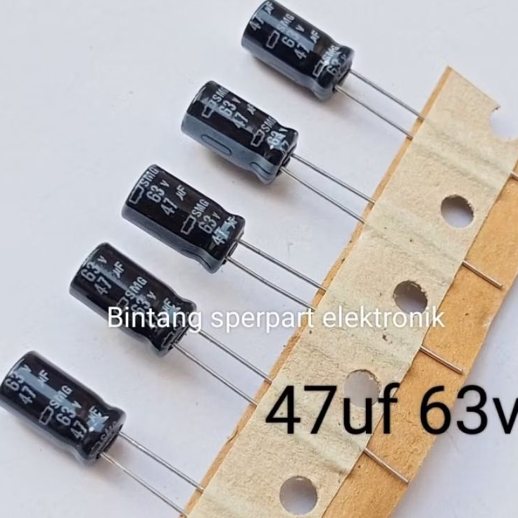 (1 Buah) KAPASITOR ELCO 47UF 63V CAPACITOR ELCO 47UF 63V KAPASITOR ELCO 63V 47UF ELCO 47UF 63VOLT