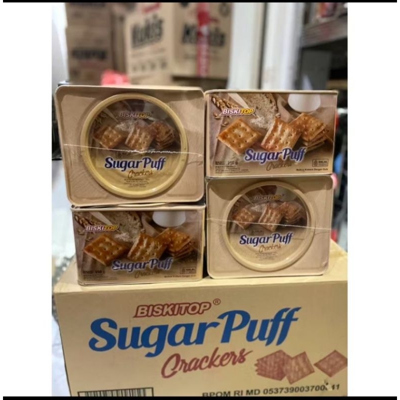 

Biskitop Sugar puff KALENG 350g 1 Karton isi 6