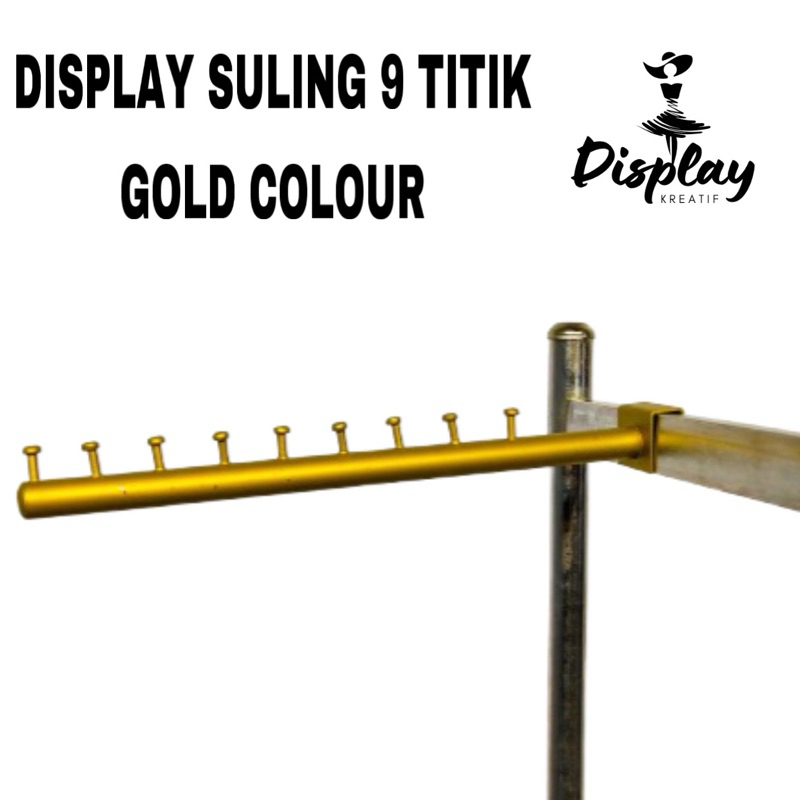Suling Display Gantungan Pakaian 9 Titik Gold / Gantungan Baju Hanger Baju Anti karat / Hanger Sulin