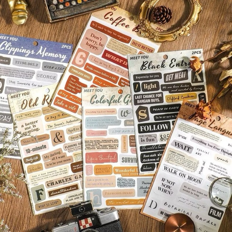 

(SA-18) Sticker Quote Vintage (Isi 2 Lembar)