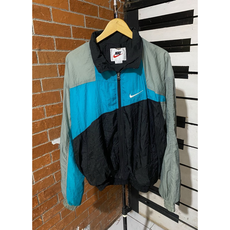 jaket nike boxy vintage colorblock oversize