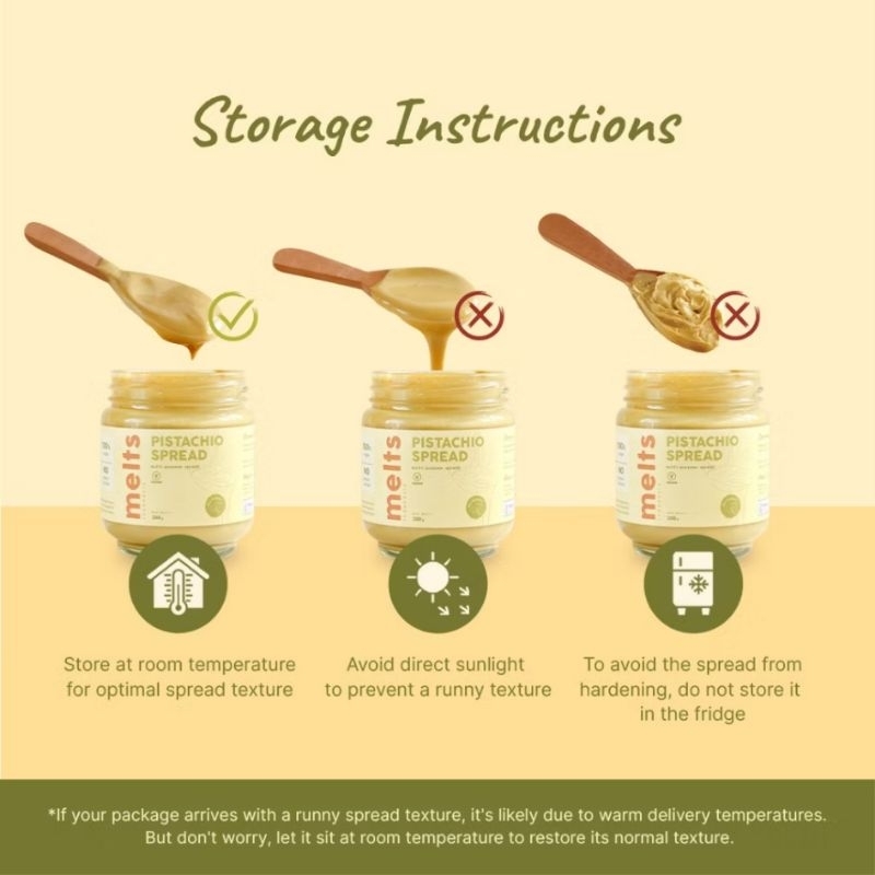 

RB MELTS Pistachio Spread (MOHON BACA DESKRIPSI PRODUK) Selai Kacang untuk Roti Bahan Topping Kue