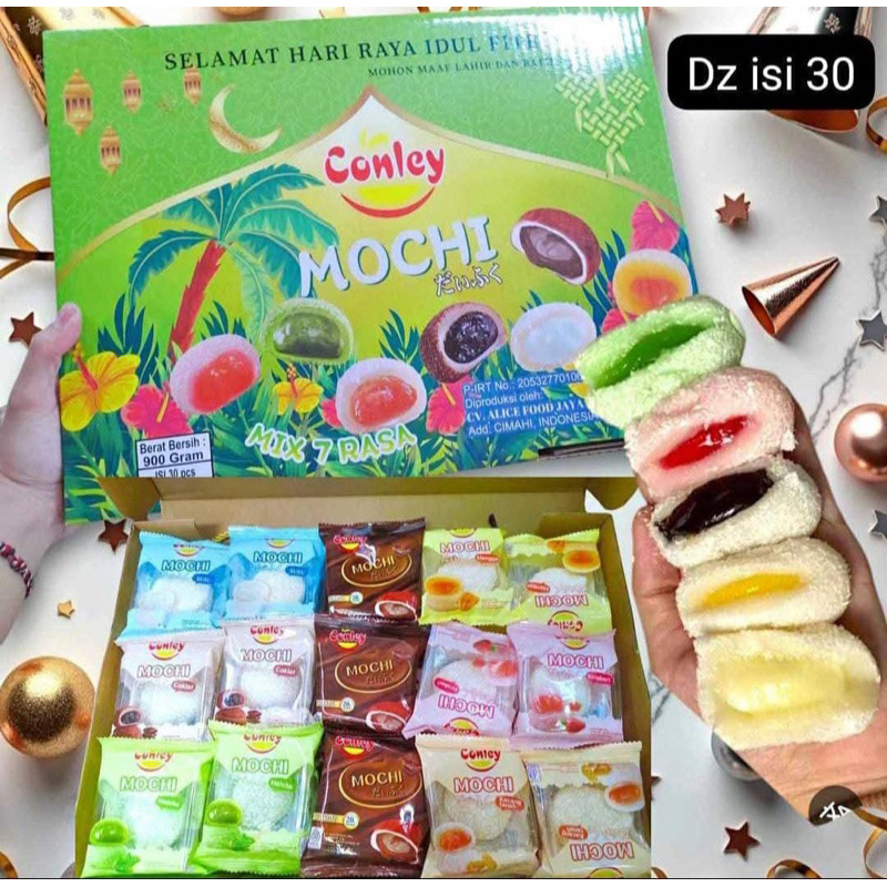 

CONLEY MOCHI VIRAL 7 VARIAN RASA ISI 30 BIJI PER PACK - Mochi Lembut Lezat Cokelat Susu Kelapa Matcha Mangga Kacang Strawberry