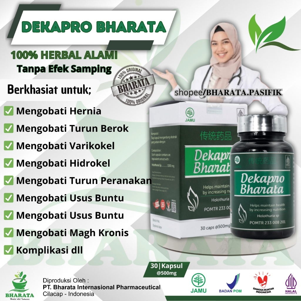 Dekapro Bharata Obat Hernia Ampuh Turun Berok Pria Wanita Asli Original 100%