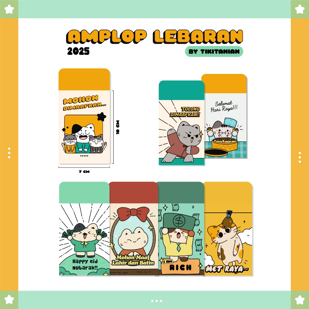 

Amplop Lebaran Idul Fitri Tema Kucing Lucu [READY SESUAI STOK]