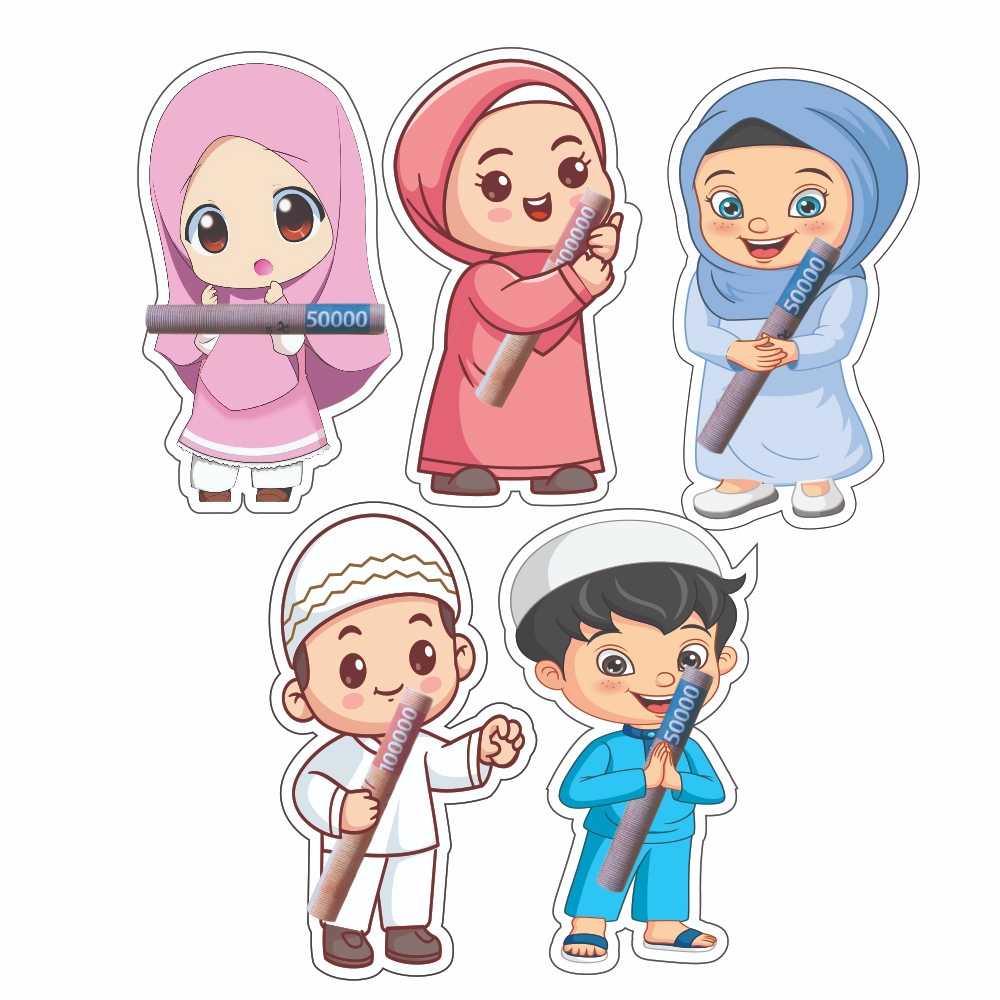 

( ISI 10 PCS ) Amplop lebaran karakter/Amplop lebaran 3D / Amplop lebaran peluk eid mubrak ramadan idulfitri