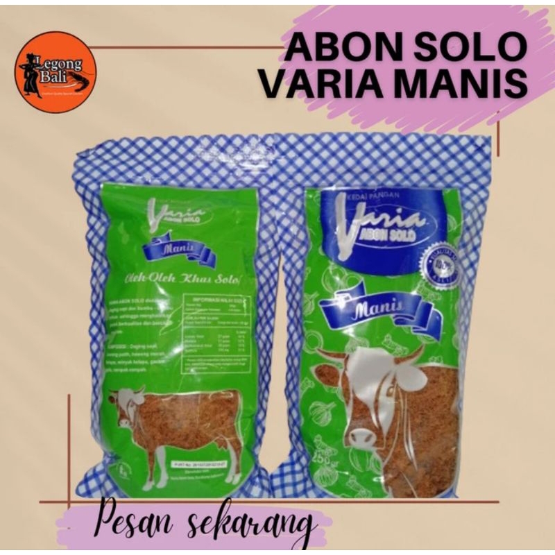 

Abon Sapi Manis Varia Khas Solo 250 gr Abon Solo