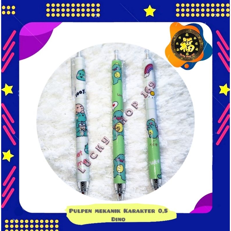 

Pulpen Mekanik Karakter 0,5 Dino | Pen Estetik Cetek | 1 PCS