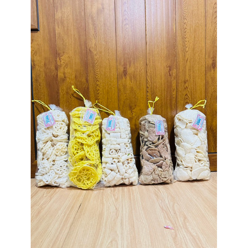 

Kerupuk bawang/mie/ikan/jengkol