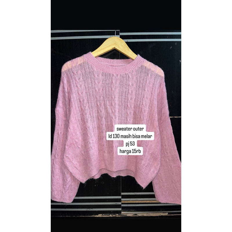 preloved rajut sweater,cardigan,crop,blazer