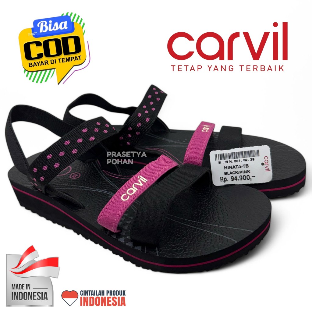 Sandal Tali Wanita Original Carvil Lentur dan Awet - Sendal Wanita Tali Carvil Original - Sandal Gun