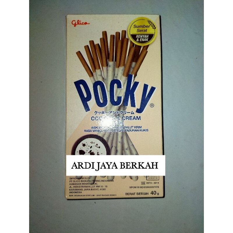 

Pocky Glico Biskuit Stik Rasa Cookies & Cream 40g