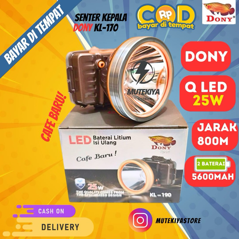 Senter Kepala Dony Type KL-190 | 25W Cafe Baru