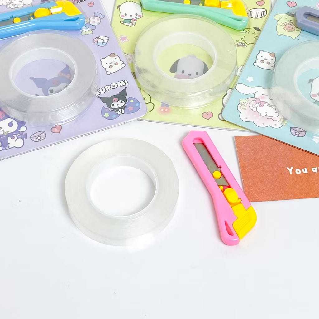 

Cutter Mini Portable Dan Double Tape Gel 2In1 Kater Kecil Polos Pemotong Kertas Paper Cutter & Isolasi Bening 2 Sisi Anti Air Travel Kit