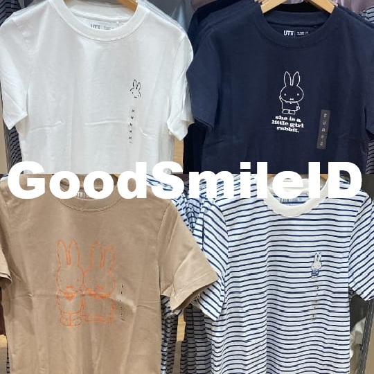 NEW Women UT miffy's ~ 70 years of miffy ~ Short Sleeve Lengan Pendek Kaos Wanita JASTIP UNIQLO