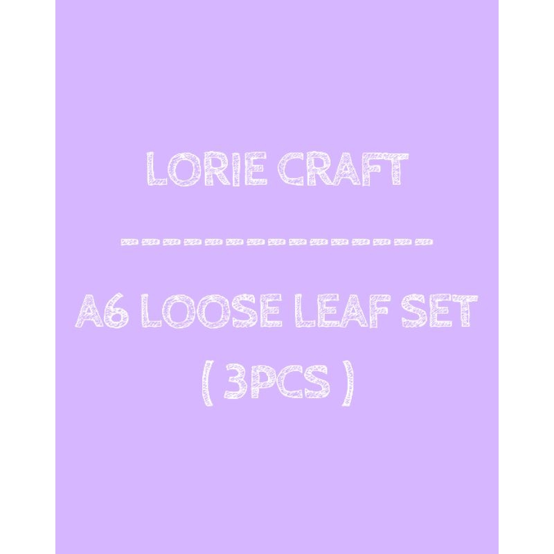 

KERTAS BINDER A6 LOOSE LEAF SET ( 3 PCS ) FREE GANCI