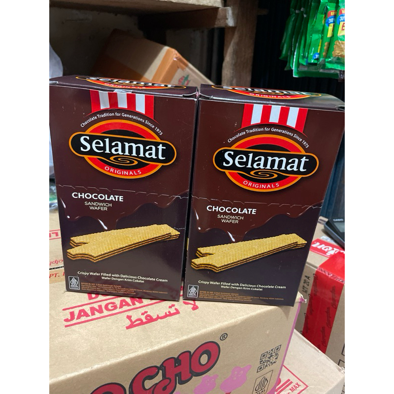 

promo !!! SELAMAT Chocolate sandwich wafer 1 box isi 20 pcs