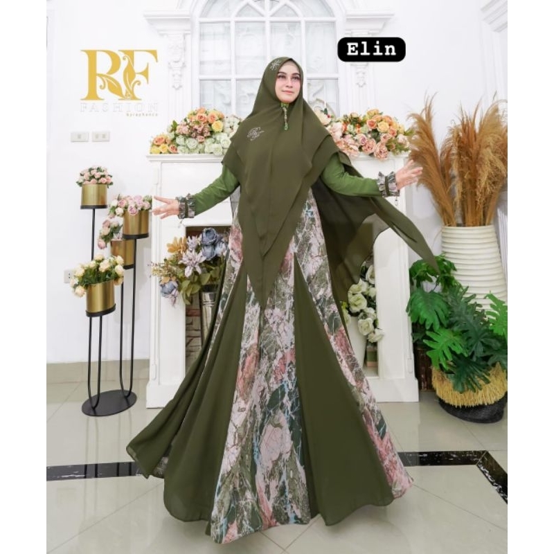ELIN SYARI RF FASHION BY RAYHANCO GAMIS SYARI ORI WANITA BEST SELLER BUSUI WUDHU FRIENDLY CANTIK ELE
