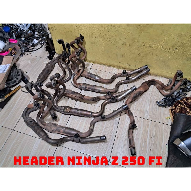 header leheran knalpot ninja z 250 fi old standar original copotan