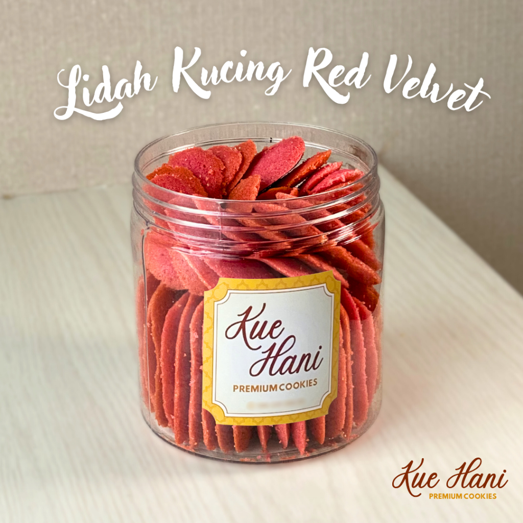 

Lidah Kucing Red Velvet PREMIUM 500ml - Homemade by KUE HANI | Kue Kering Lebaran