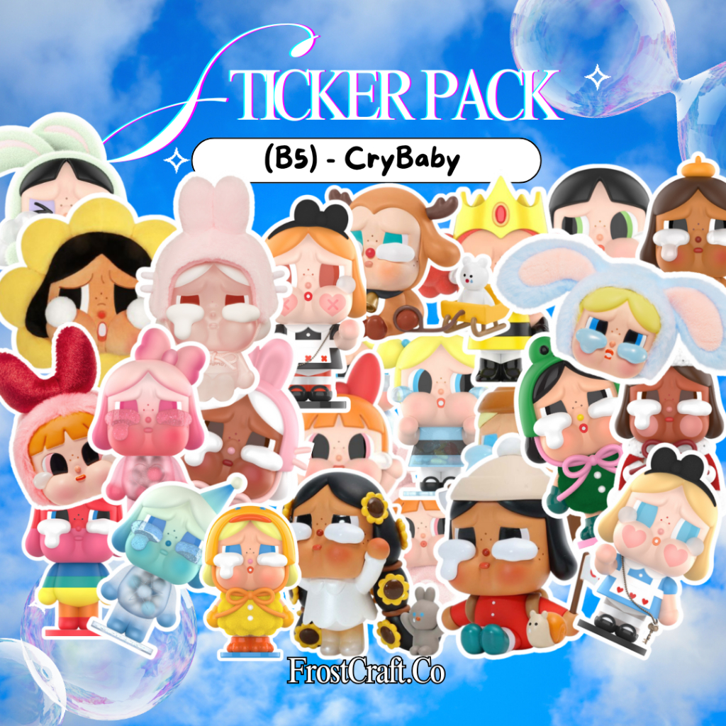 

COD✨ 25 Pcs Stiker Pack CRY BABY / POPMART / Sticker Aesthetic Vynil Waterproof untuk Freebies Sticker Buku Journal