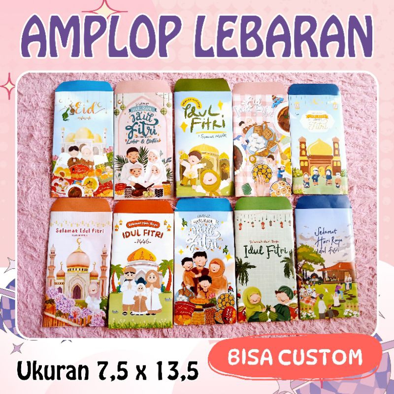 

(1 Pack isi 10) AMPLOP LEBARAN UNIK 2025 BESAR (bisa custom suka") SIAP PAKAI