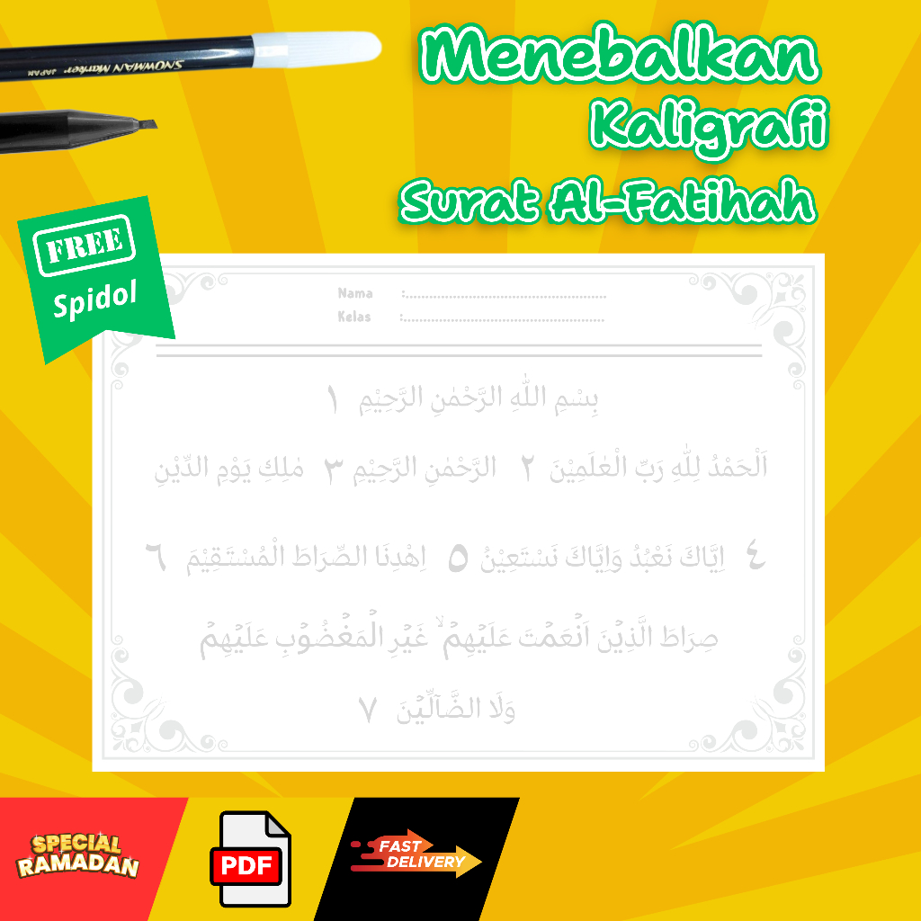 

MENEBALKAN KALIGRAFI SURAT AL-FATIHAH
