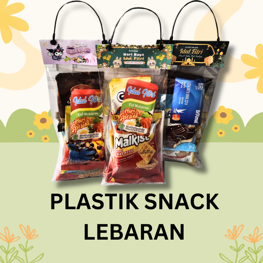 

[10 PCS] PLASTIK SNACK LEBARAN IDUL FITRI GOODIE BAG