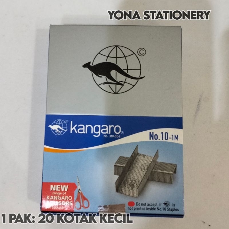 

Isi Staples Kangaro No.10 1 Pak: 20 Kotak Kecil Digunakan untuk stapler HD-10
