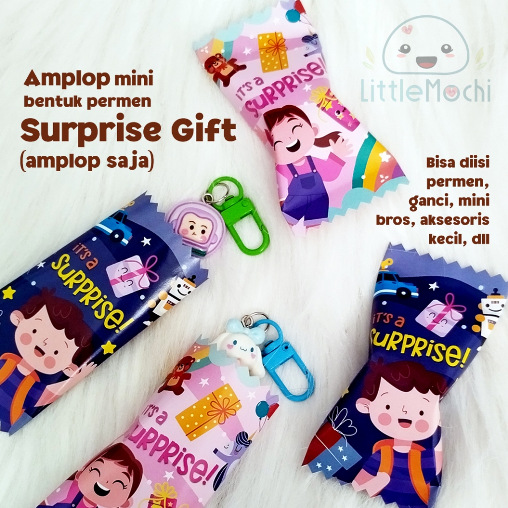 

LittleMochi Amplop Mini Surprise Gift bentuk permen (amplop saja tanpa isi) / Reward anak / blind box / hadiah kejutan anak