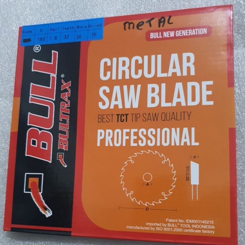 Mata Potong Besi 7inc x 32T Mata Circular Saw Potong Besi