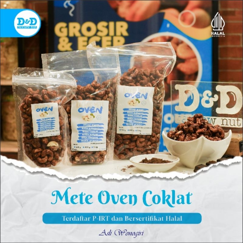 

D&D Mete - Kacang Mete Oven Coklat Asli Wonogiri Kacang Mede Matang 1 kilo 1kg 500gr 250gr