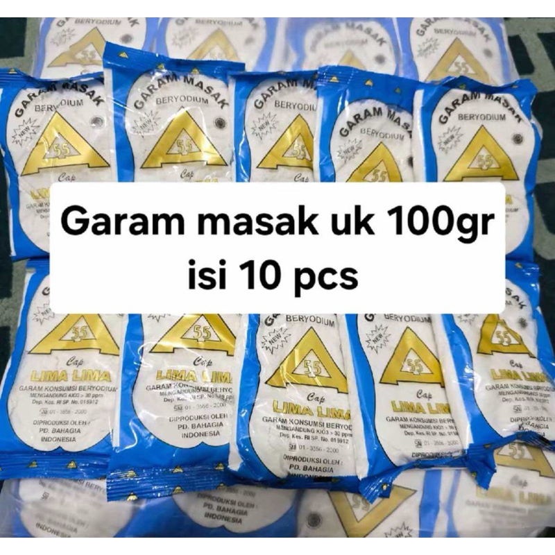 

Promo Murah Meriah Garam Cap Lima Lima Isi 10 pcs