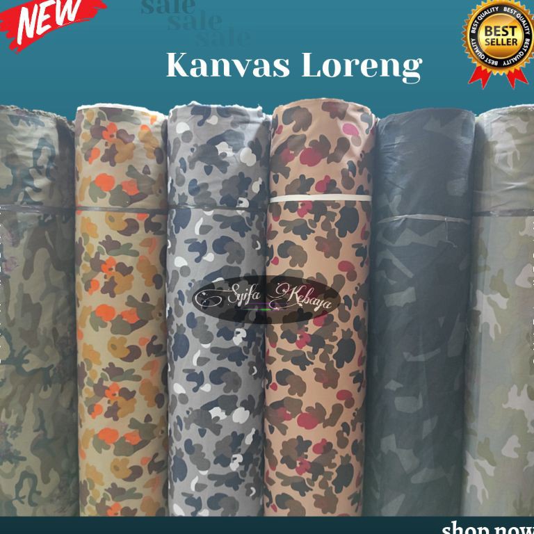KODE B37N Kain Kanvas Motif Loreng TNI Kanvas Motif Premium Canvas Motif Bahan Celana  Jaket