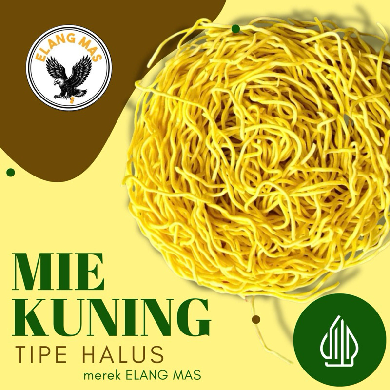 

mie Kuning Kering TIPE HALUS 1/2KG merek Elang mas