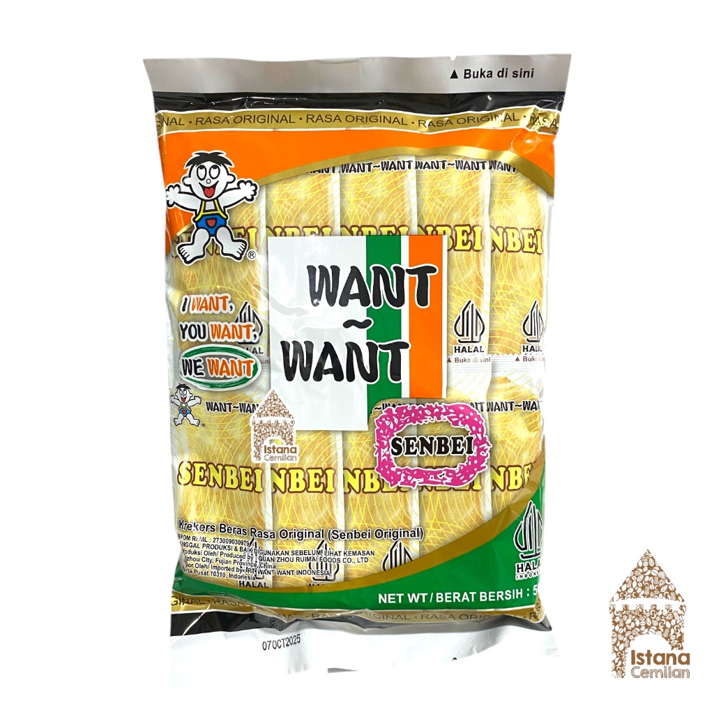 

PROMO ! Want Want Senbei Rice Crackers Krekers Beras Original 56 Gram