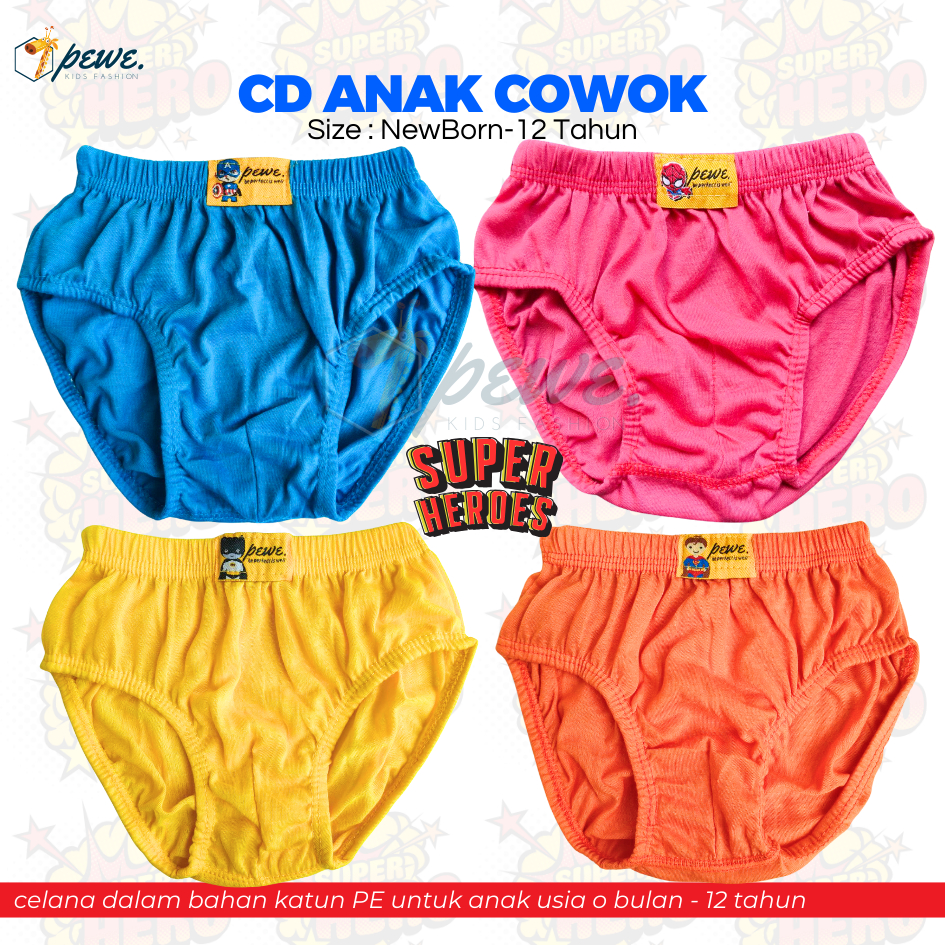 6 Pcs Sempak Anak Laki laki Polos Anak Cowok 12-13 tahun Celana Dalam Anak Laki Sempak Anak Cowok Mo