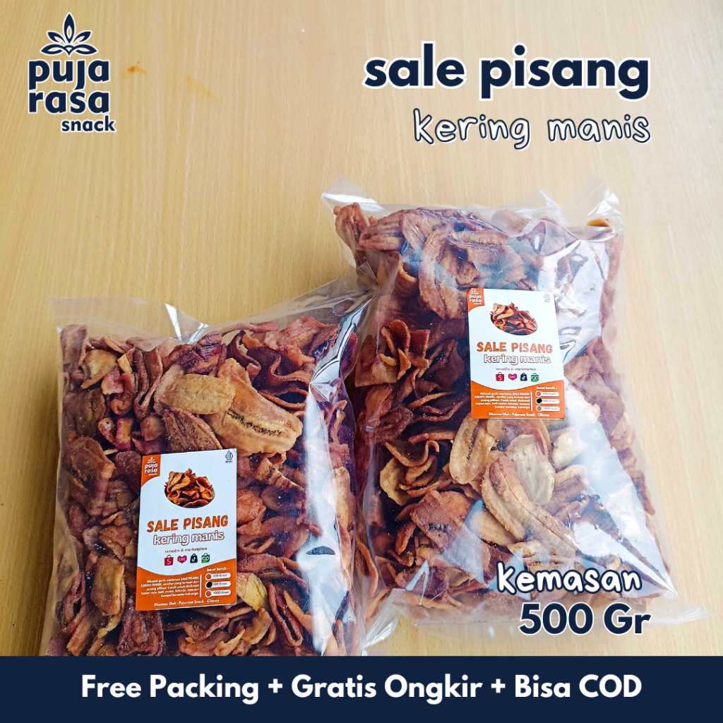 

CEMILAN KERIPIK SALE PISANG KERING OVEN MANIS MADU 500 GRAM