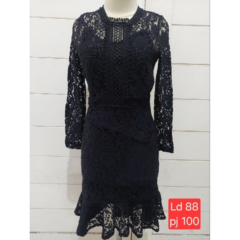 Black Lace Dress midi dress brokat model duyung