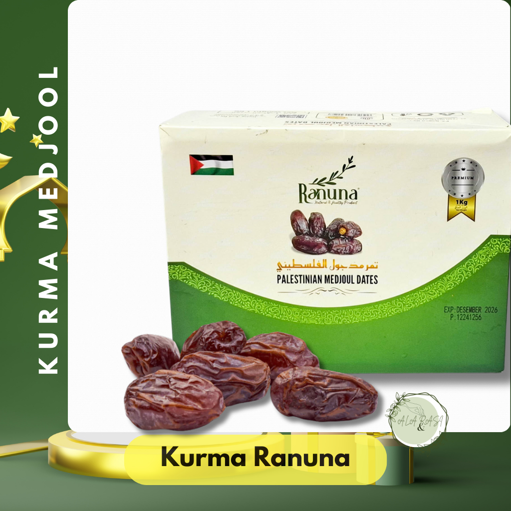 

Kurma Medjool Jumbo Ranuna 1 KG Grade A Kurma Palestine kualitas A Premium