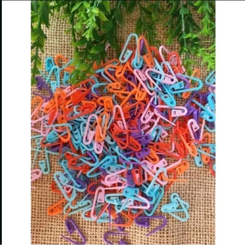 PENITI HIJAB RAINBOW BAHAN PLASTIK  RANDOM / PENITI PLASTIK WARNA WARNI Muslim Panjang Kerudung Wani