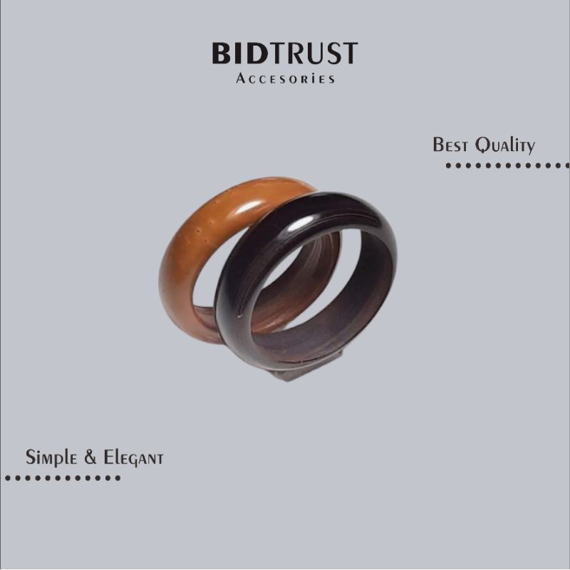 CINCIN KOKKA POLOS HITAM & COKLAT • Asli Original Kaoka Kaukah Kauka Koka Polos Motif Pria Laki Laki