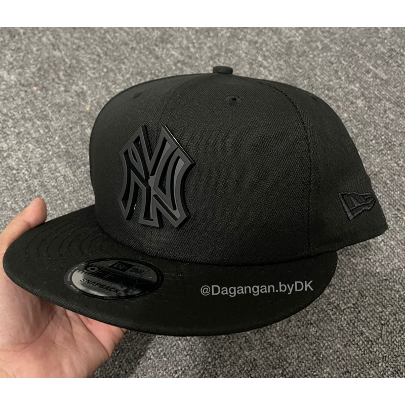 Topi New*Era Snapback 3D Metal Logo Original 100% Full Black (Limited)