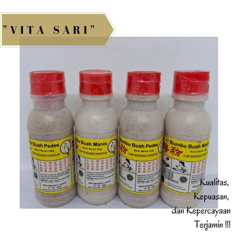 

BUMBU BUAH PEDAS MANIS / BUMBU BUAH CAP BURUNG KAKAKTUA